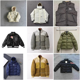 Corteiz solid color hooded down jacket-4348  